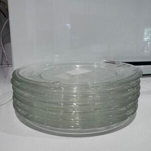 La Rochere Dragonfly 7.5"Dessert Salad Plate Dish Set Of 6 Pressed Glass